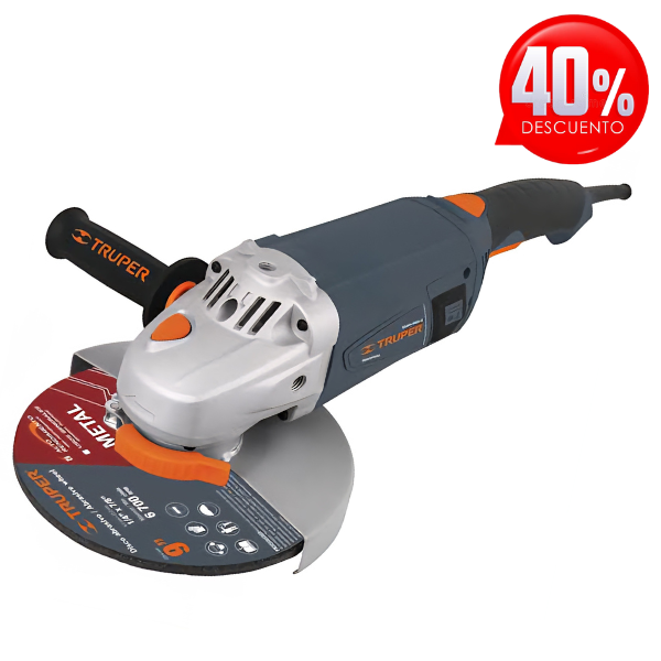 ESMERILADORA 9" ANGULAR, INDUSTRIAL, 2 300 W