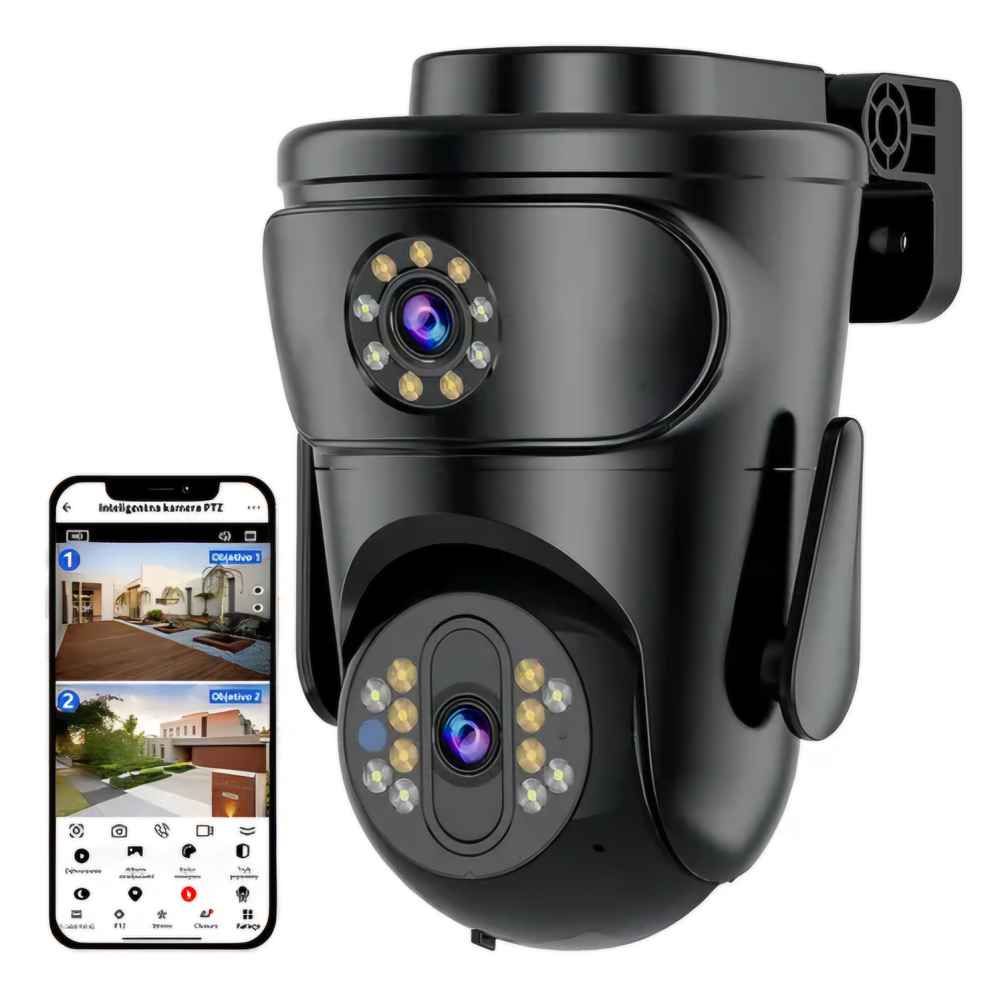 Cámara de Seguridad Lantun IPC-862 2K Smart Wifi doble lente - Imagen 2